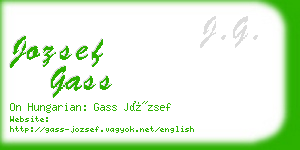 jozsef gass business card